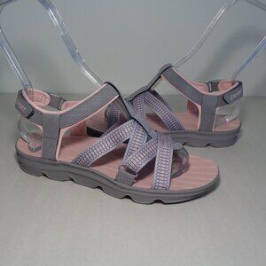 JSport by Jambu Size 6 M KAIA Grey / Pink Geometric Sandals New Women's Shoes